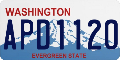 WA license plate APD1120