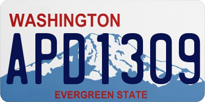 WA license plate APD1309