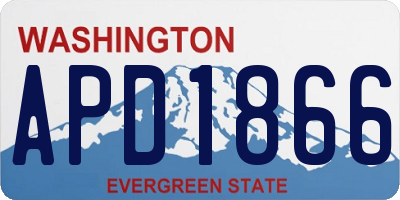 WA license plate APD1866