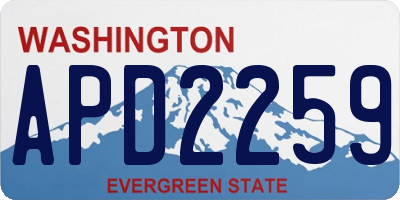 WA license plate APD2259