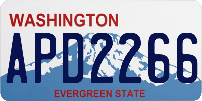 WA license plate APD2266
