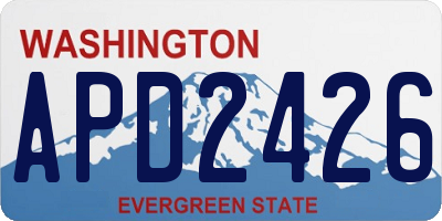 WA license plate APD2426