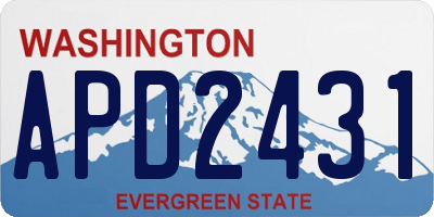 WA license plate APD2431