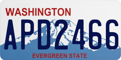 WA license plate APD2466