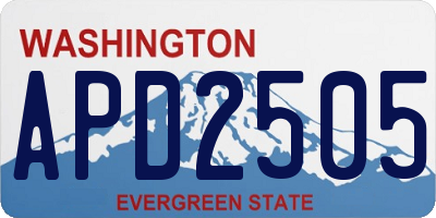 WA license plate APD2505