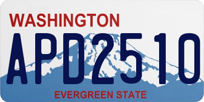 WA license plate APD2510