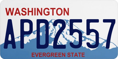 WA license plate APD2557