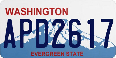 WA license plate APD2617