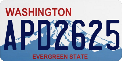 WA license plate APD2625