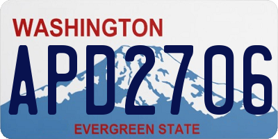 WA license plate APD2706