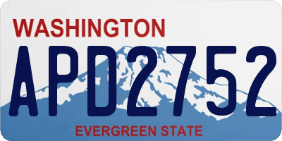 WA license plate APD2752