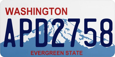 WA license plate APD2758