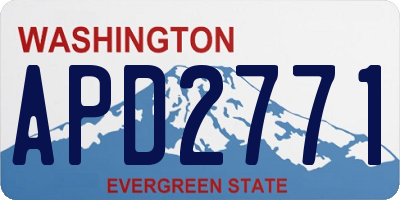 WA license plate APD2771