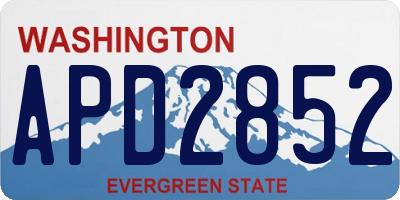 WA license plate APD2852