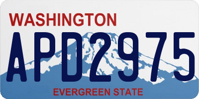 WA license plate APD2975