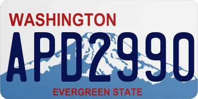 WA license plate APD2990