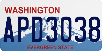 WA license plate APD3038