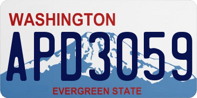 WA license plate APD3059