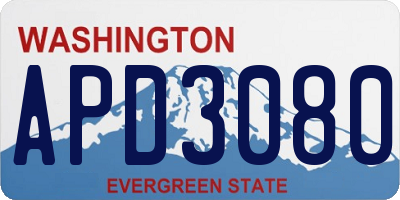 WA license plate APD3080