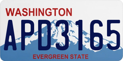 WA license plate APD3165