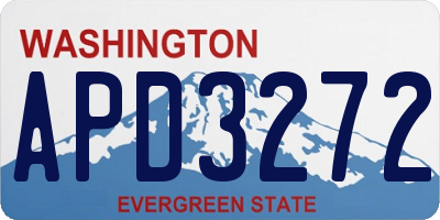 WA license plate APD3272