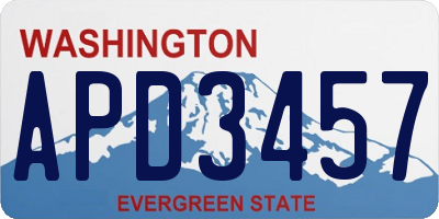 WA license plate APD3457