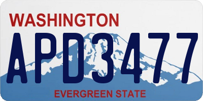 WA license plate APD3477
