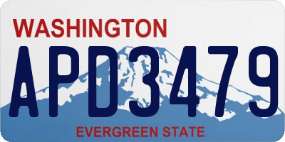 WA license plate APD3479