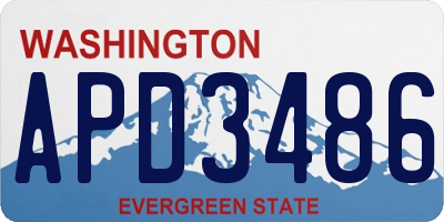 WA license plate APD3486