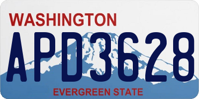 WA license plate APD3628
