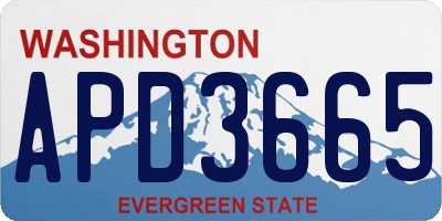 WA license plate APD3665