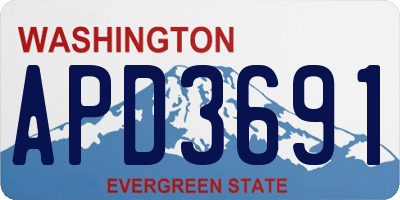 WA license plate APD3691