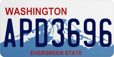 WA license plate APD3696