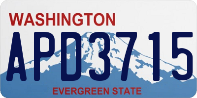 WA license plate APD3715