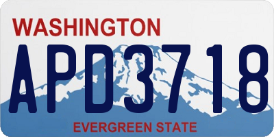 WA license plate APD3718