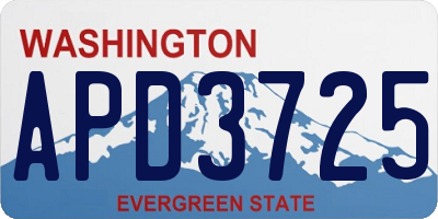 WA license plate APD3725