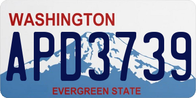 WA license plate APD3739
