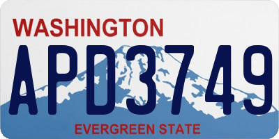 WA license plate APD3749