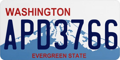 WA license plate APD3766