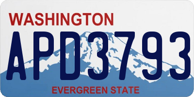 WA license plate APD3793