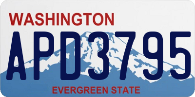 WA license plate APD3795