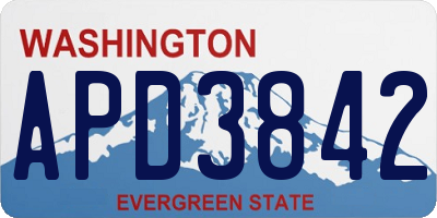 WA license plate APD3842