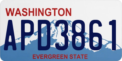 WA license plate APD3861