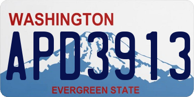 WA license plate APD3913
