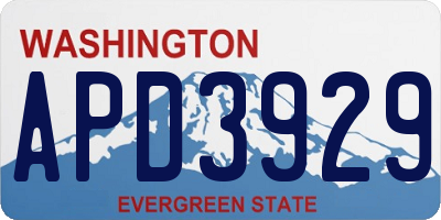 WA license plate APD3929