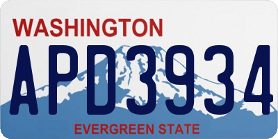 WA license plate APD3934