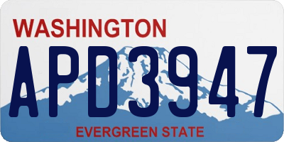 WA license plate APD3947