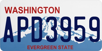 WA license plate APD3959