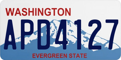 WA license plate APD4127