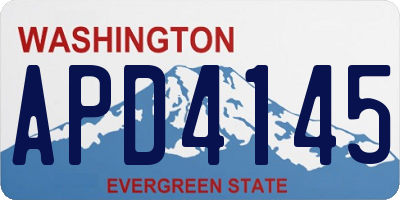 WA license plate APD4145